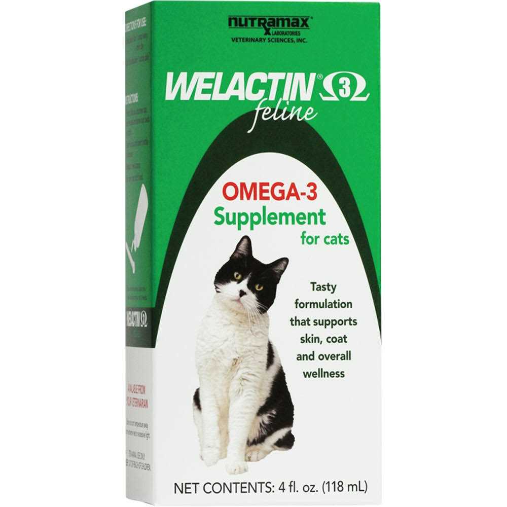 Nutramax Welactin Omega-3 Fish Oil Liquid Skin & Coat Supplement for Cats