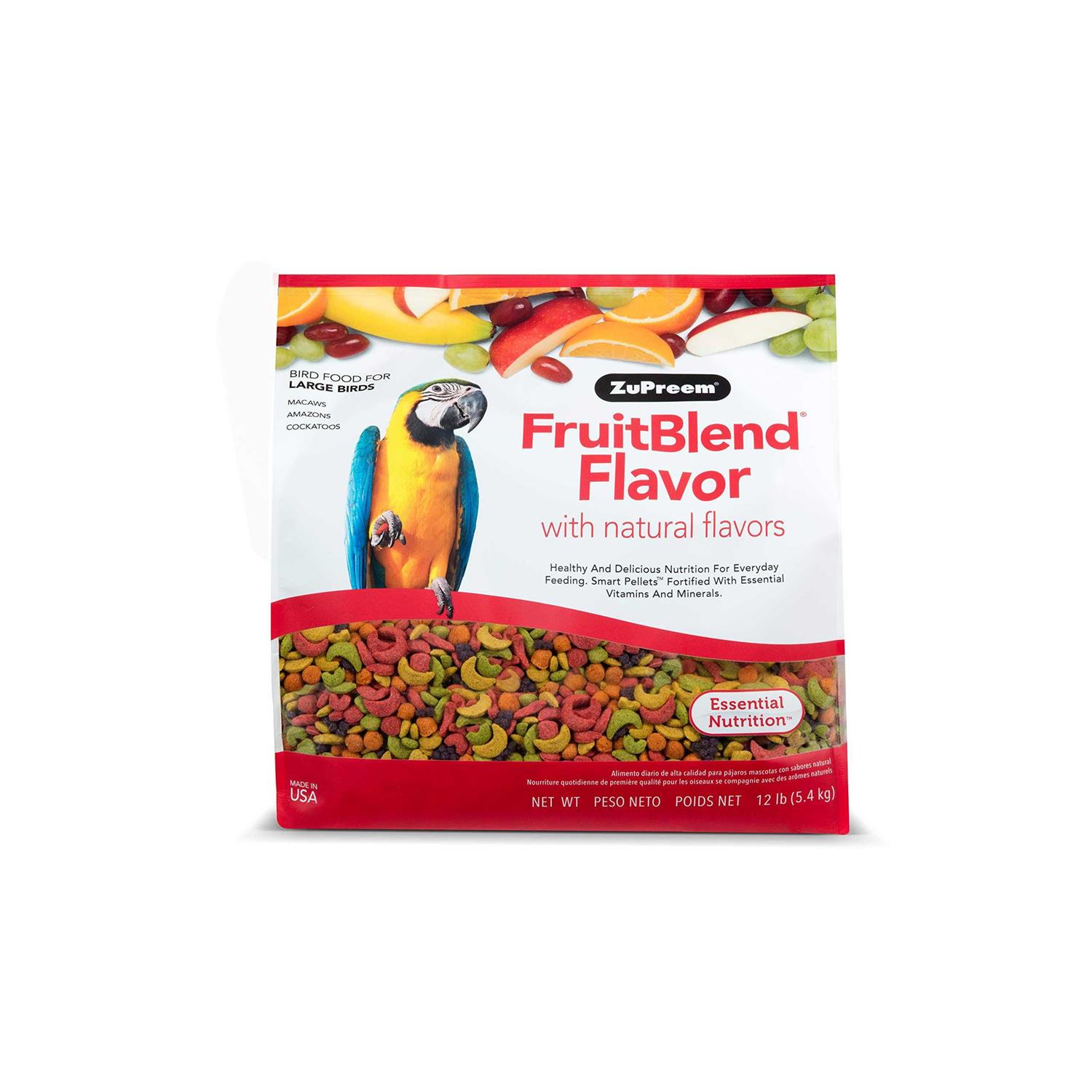 Zupreem FruitBlend Flavor Bird Food Large
