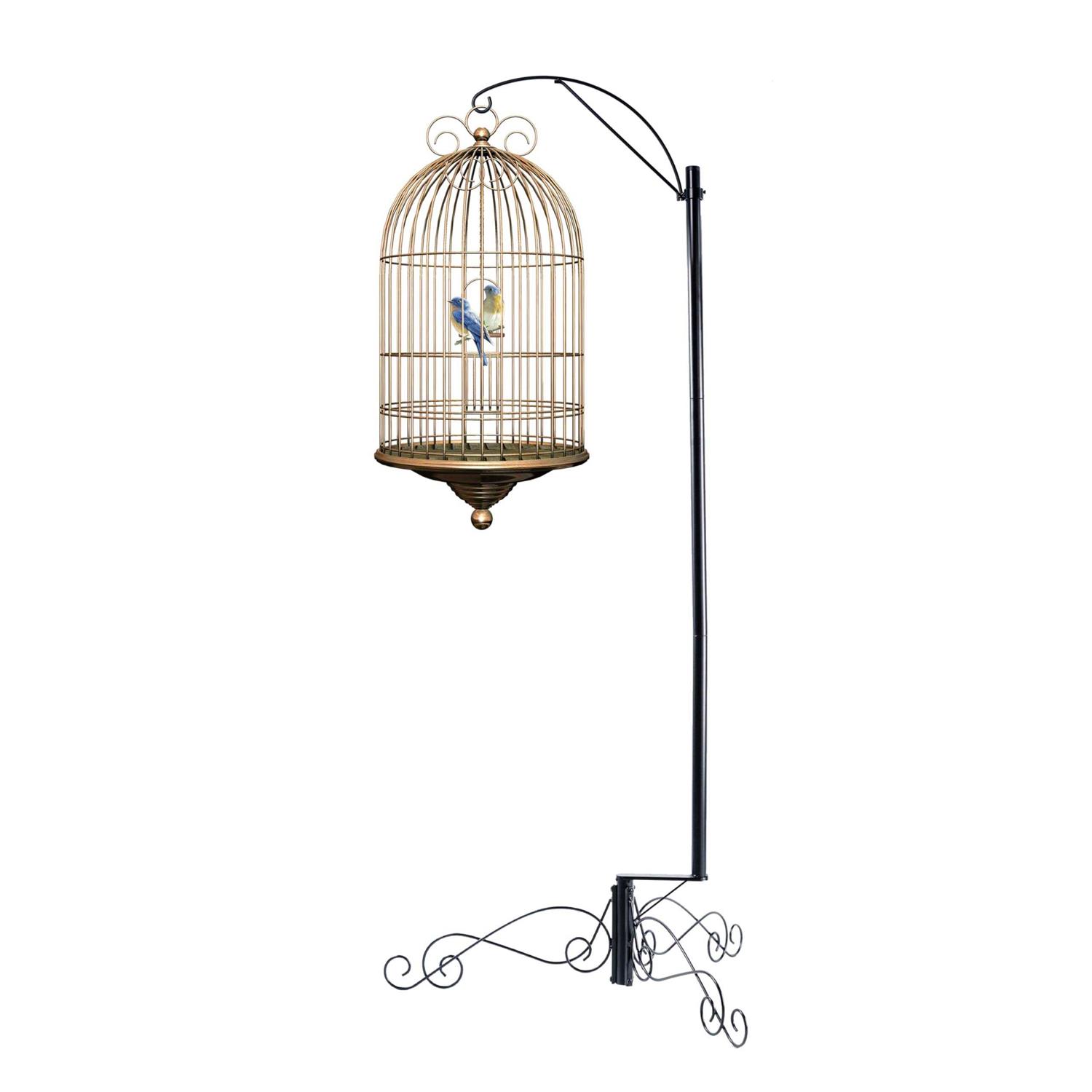 HOHIYA 61 Inch Bird Cage Stand Shepherd Hook Hanging for Pet Hummingbird Feeder Solar Light Lantern Hanging Plant Flower Basket Home Garden Max