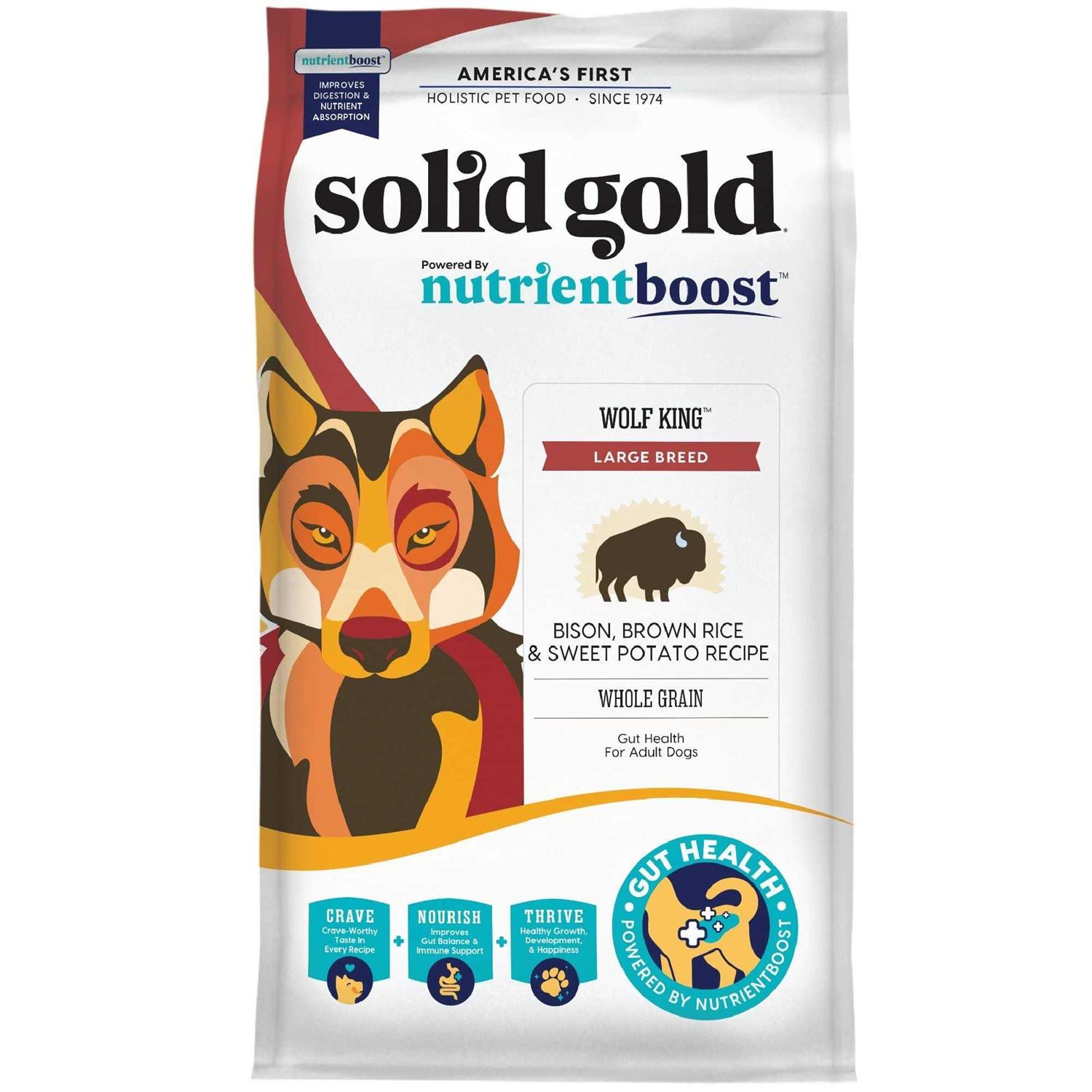 Solid Gold Nutrientboost Wolf King Bison Dry Dog Food