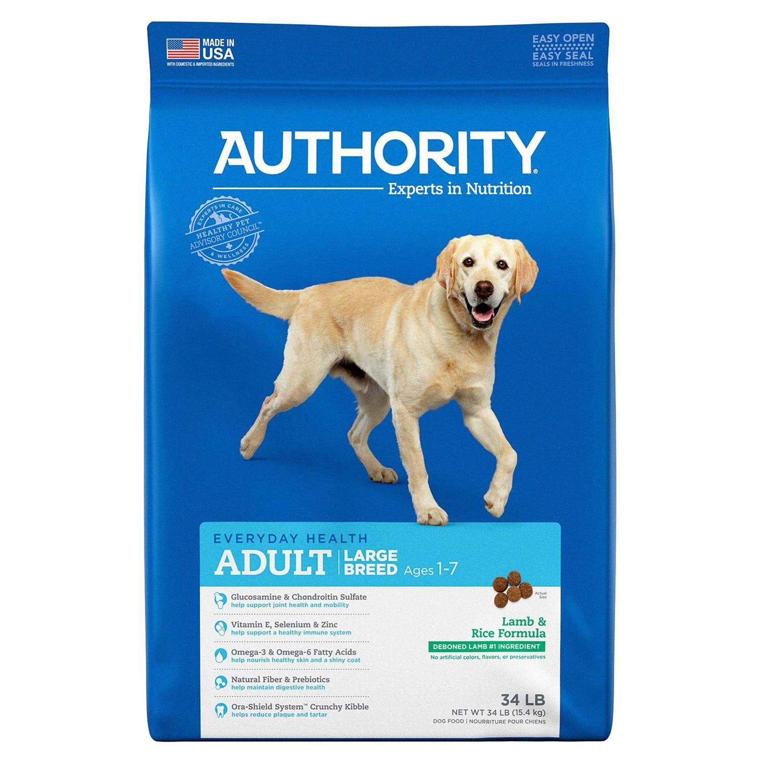 Authority Lamb Rice Formula Large Breed Adult Dry Dog Food