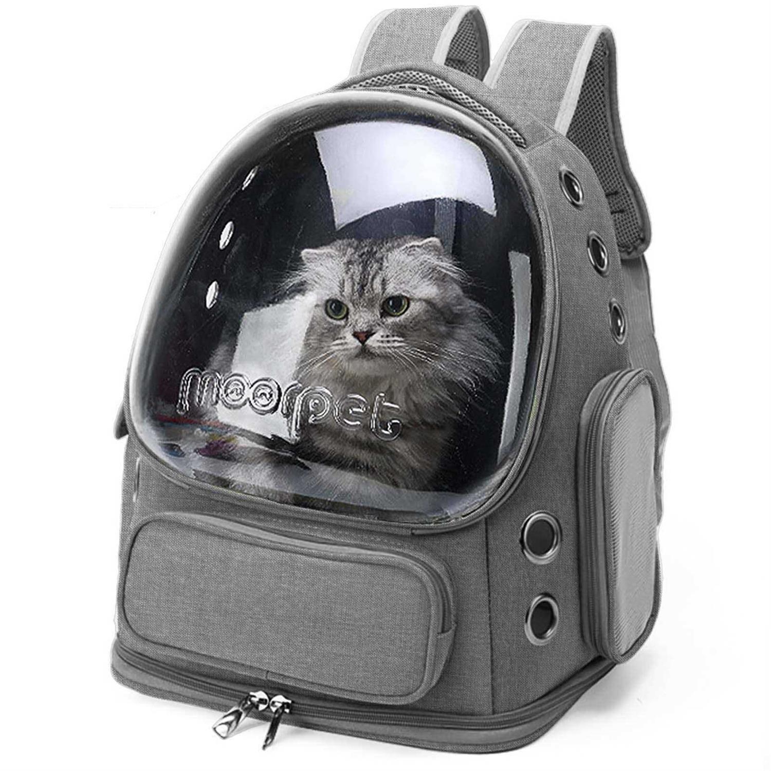 Cat Carrier Backpack Dog Backpack Carrier for Small Dogs Pet Bubble Backpack Bag with Air Holes Airline Approved Travel Carrier
