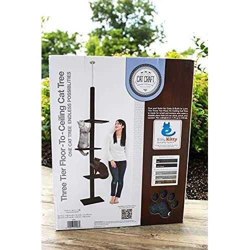 Cat Craft 3-Tier Floor-to-Ceiling Cat Tree
