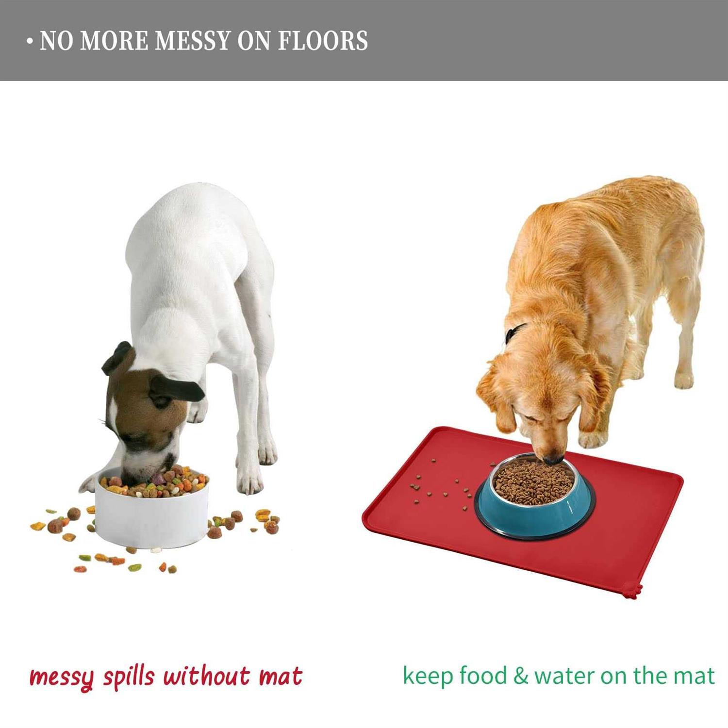 Reopet Silicone Dog cat Bowl Mat Non-Stick Food Pad Water cushion Waterproof
