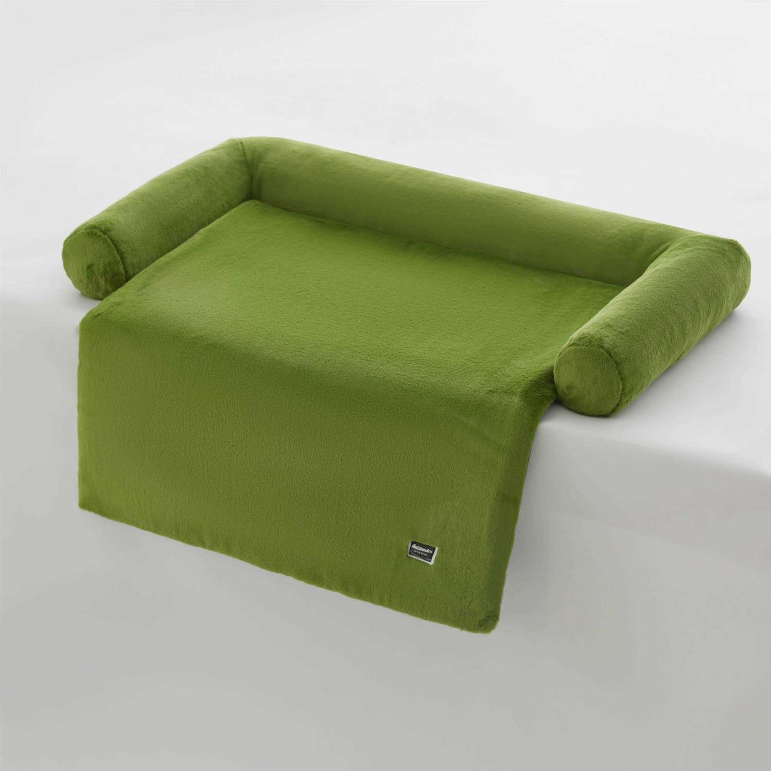 Allisandro Calming Dog Sofa Cover Bed Luxury Faux Fur Pet Couch Protector Bed