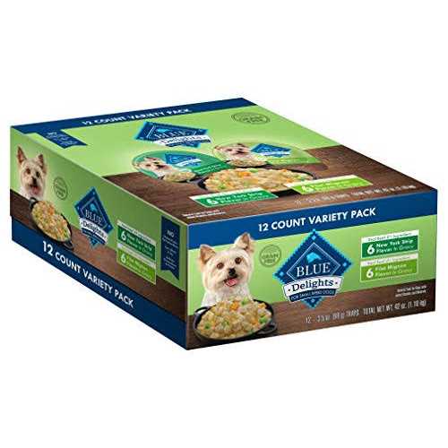 Blue Buffalo Delights Small Breed Wet Dog Food Filet Mignon & NY Strip Flavor Variety Pack