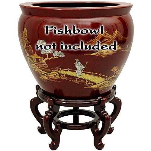 Oriental Furniture Rosewood Fishbowl Stand