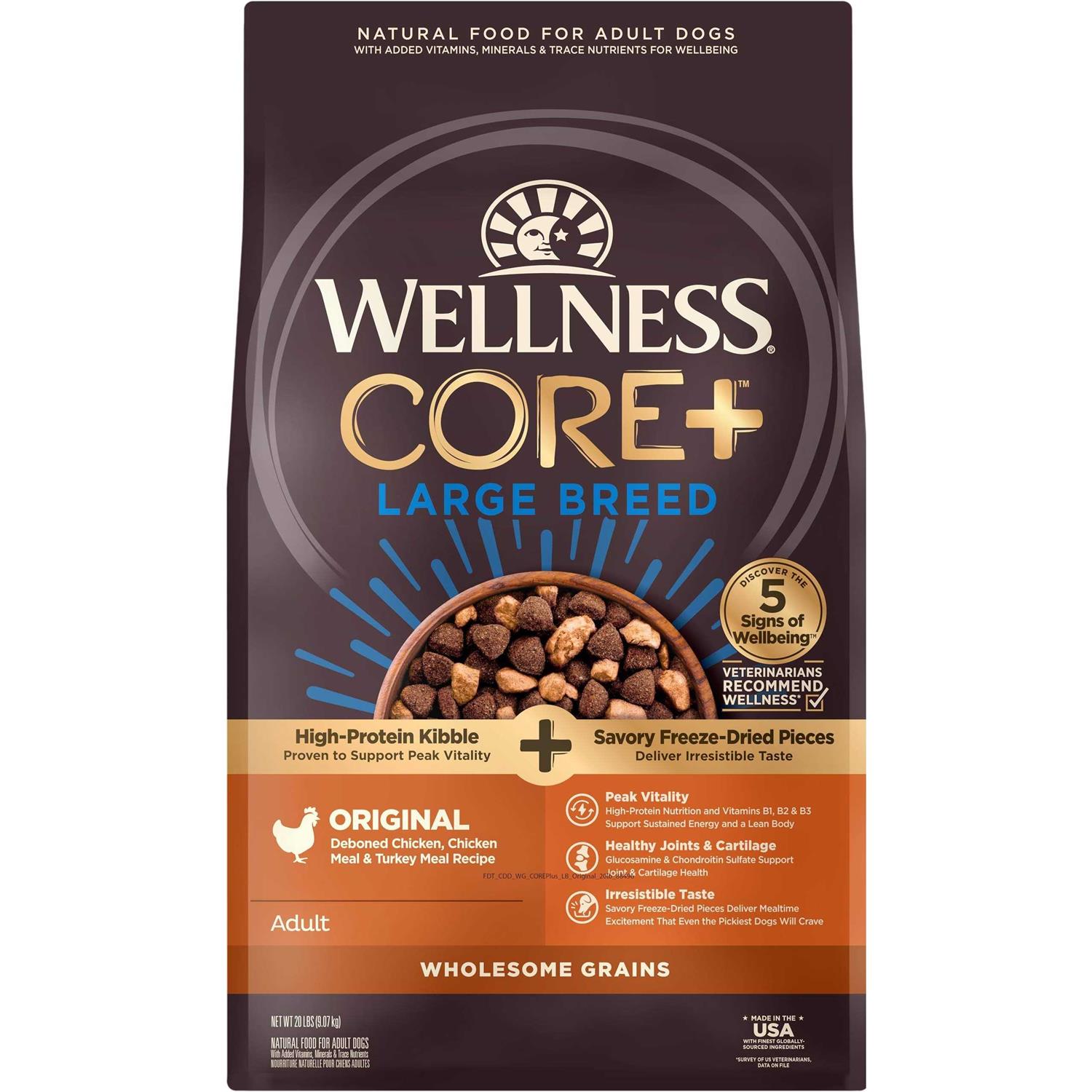 Wellness Core+ Large Breed Adult Dog Food Original