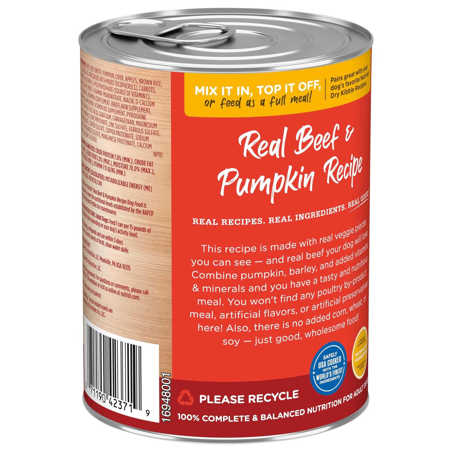 Rachael Ray Nutrish Real Beef & Pumpkin Recipe Wet Dog Food