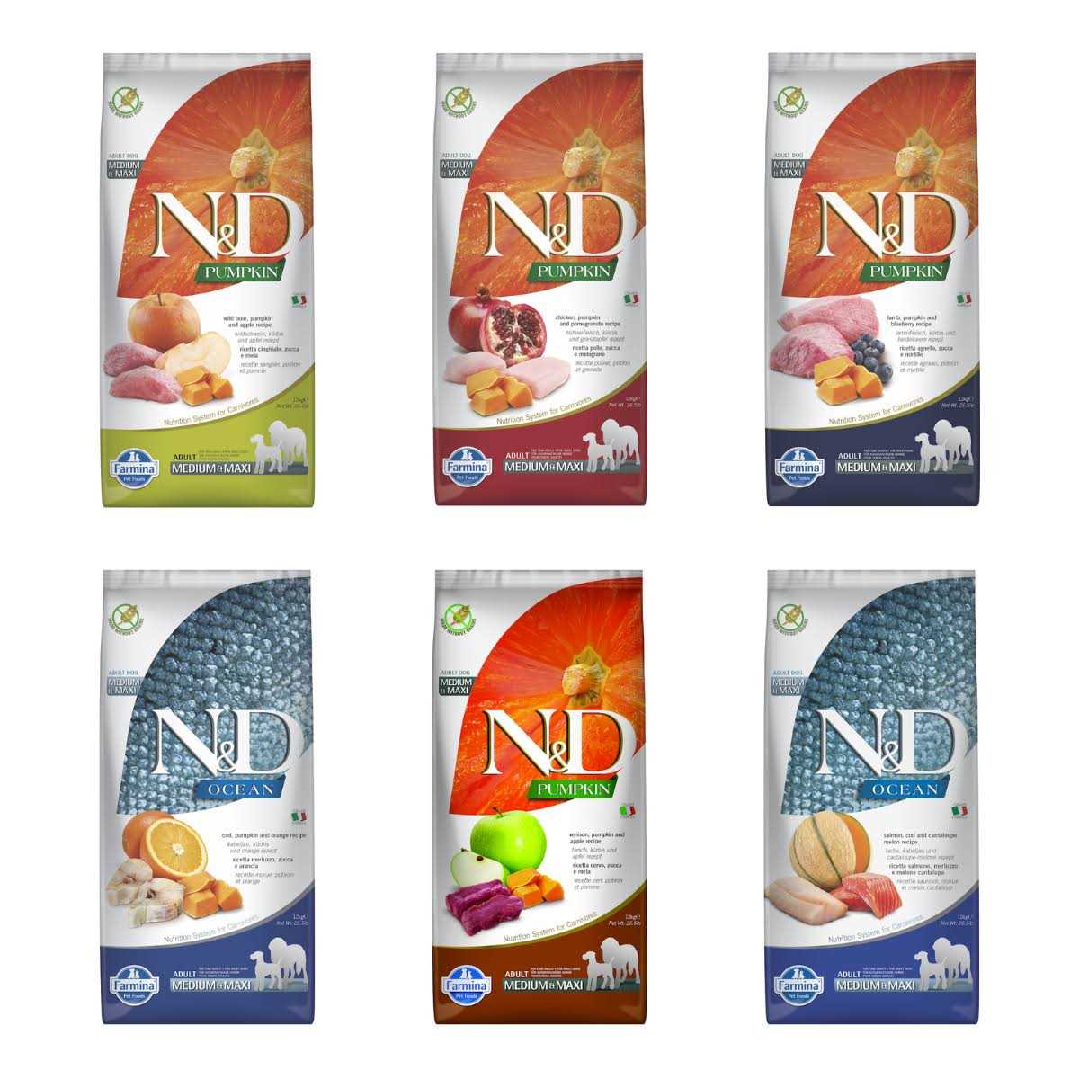 Farmina N&D Pumpkin Adult Medium Maxi Chicken & Pomegranate Dry Dog Food