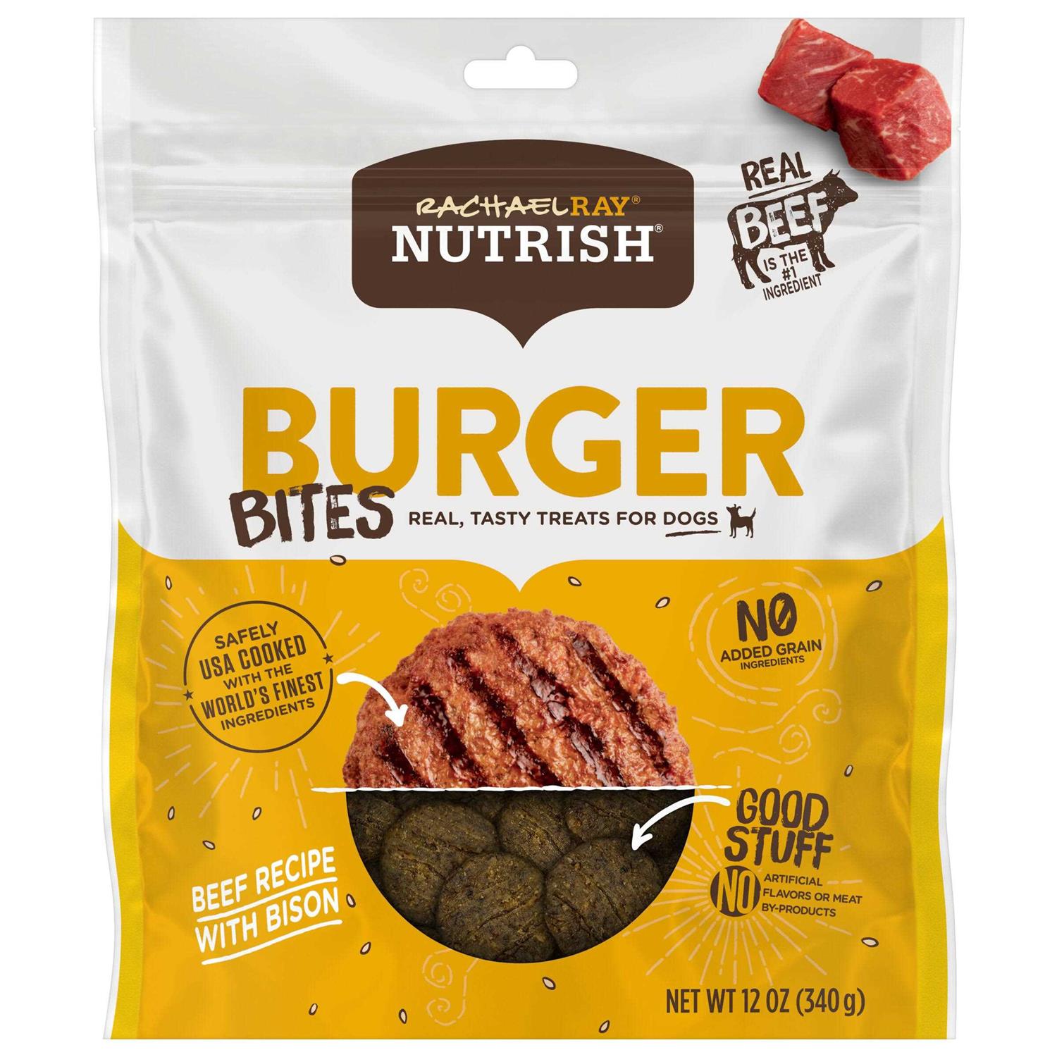 Rachael Ray Nutrish Beef & Bison Burger Bites Dog Treats