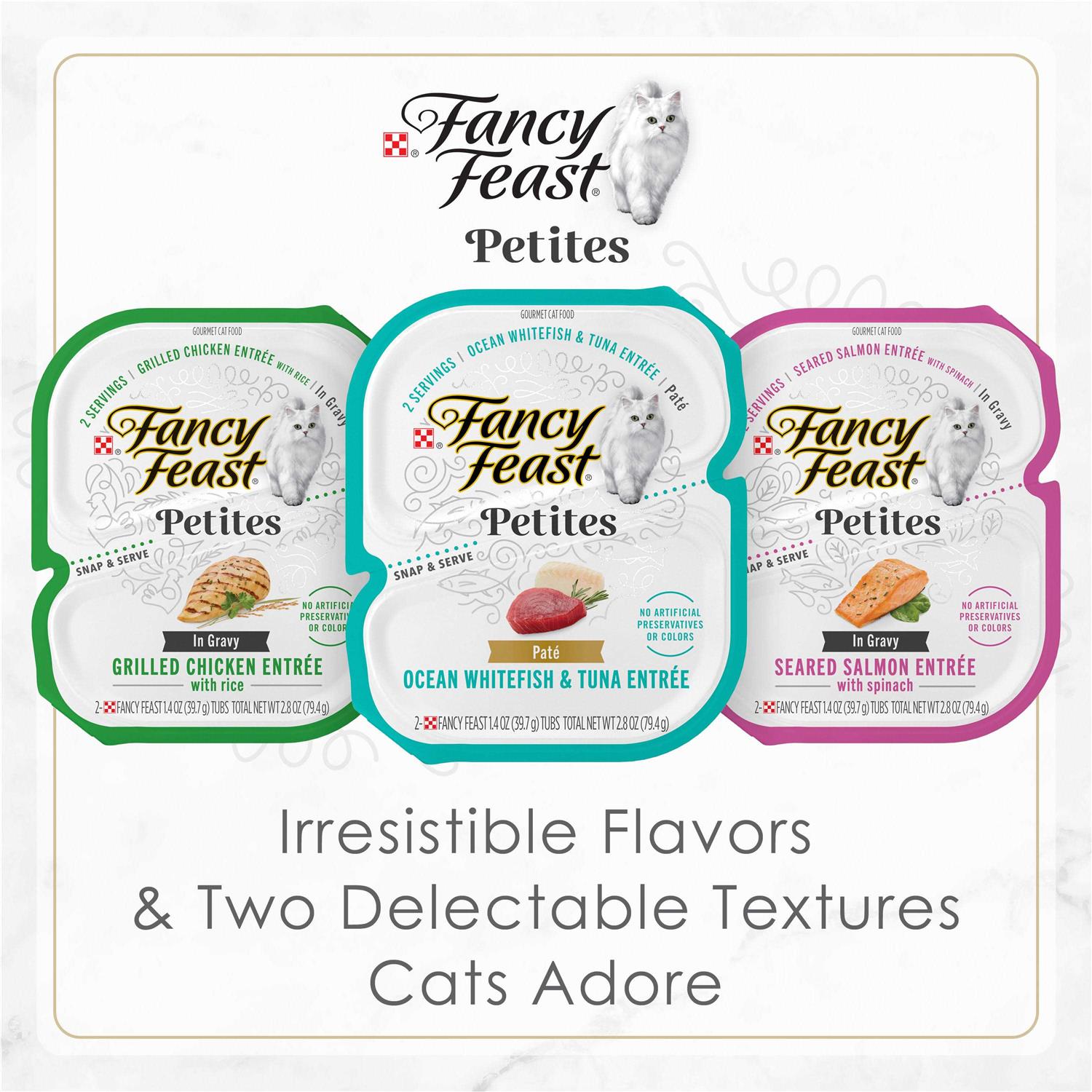 Fancy Feast Petites in Gravy Seared Salmon with Spinach Entree Wet Cat Food