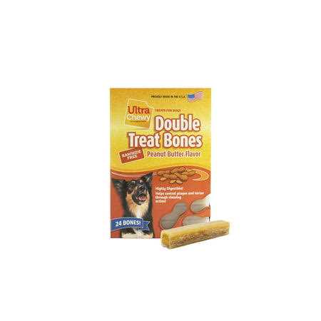 Ultra Chewy Double Treat Bones Dog Treats Made in The USA