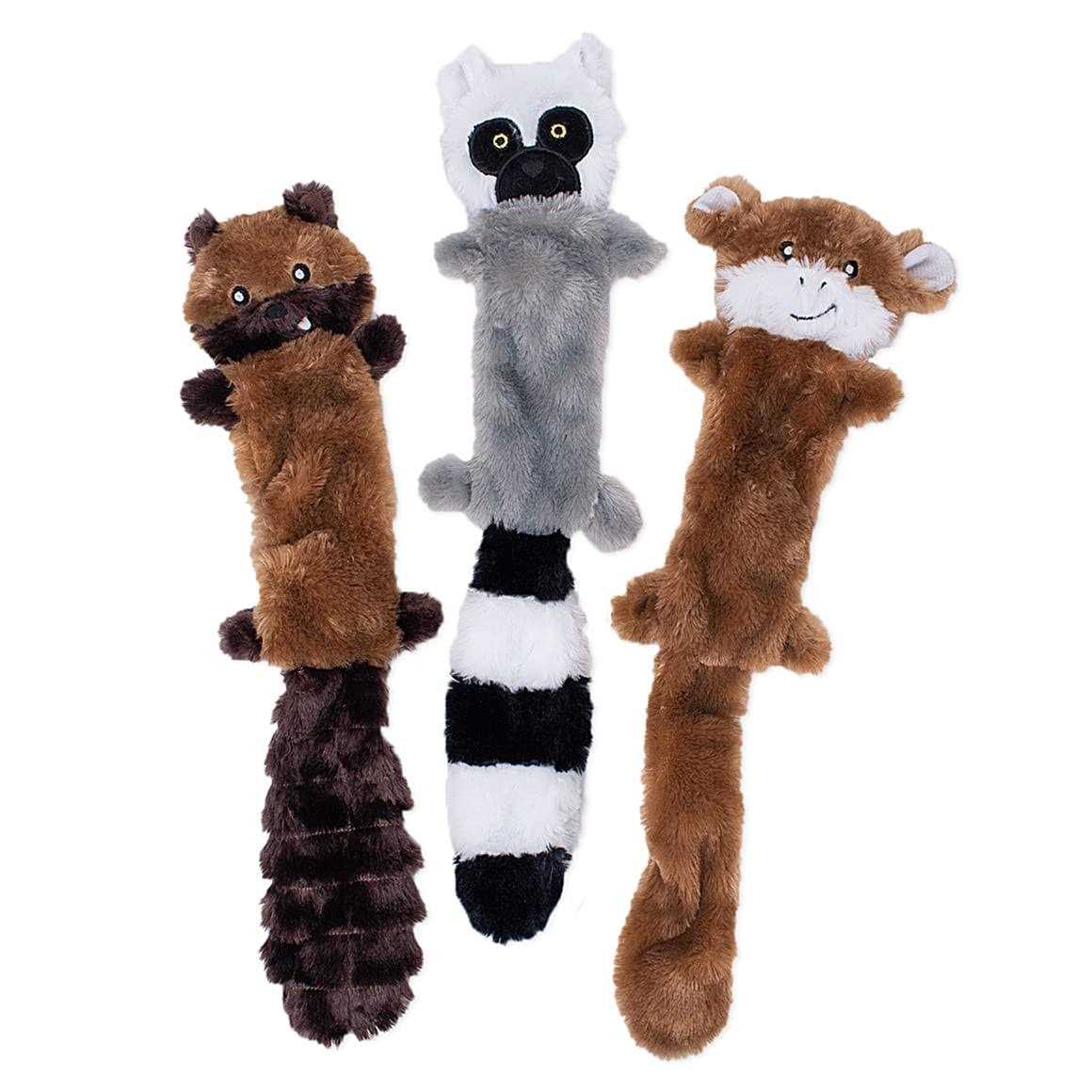 ZippyPaws Skinny Peltz Dog Toy Chipmunk