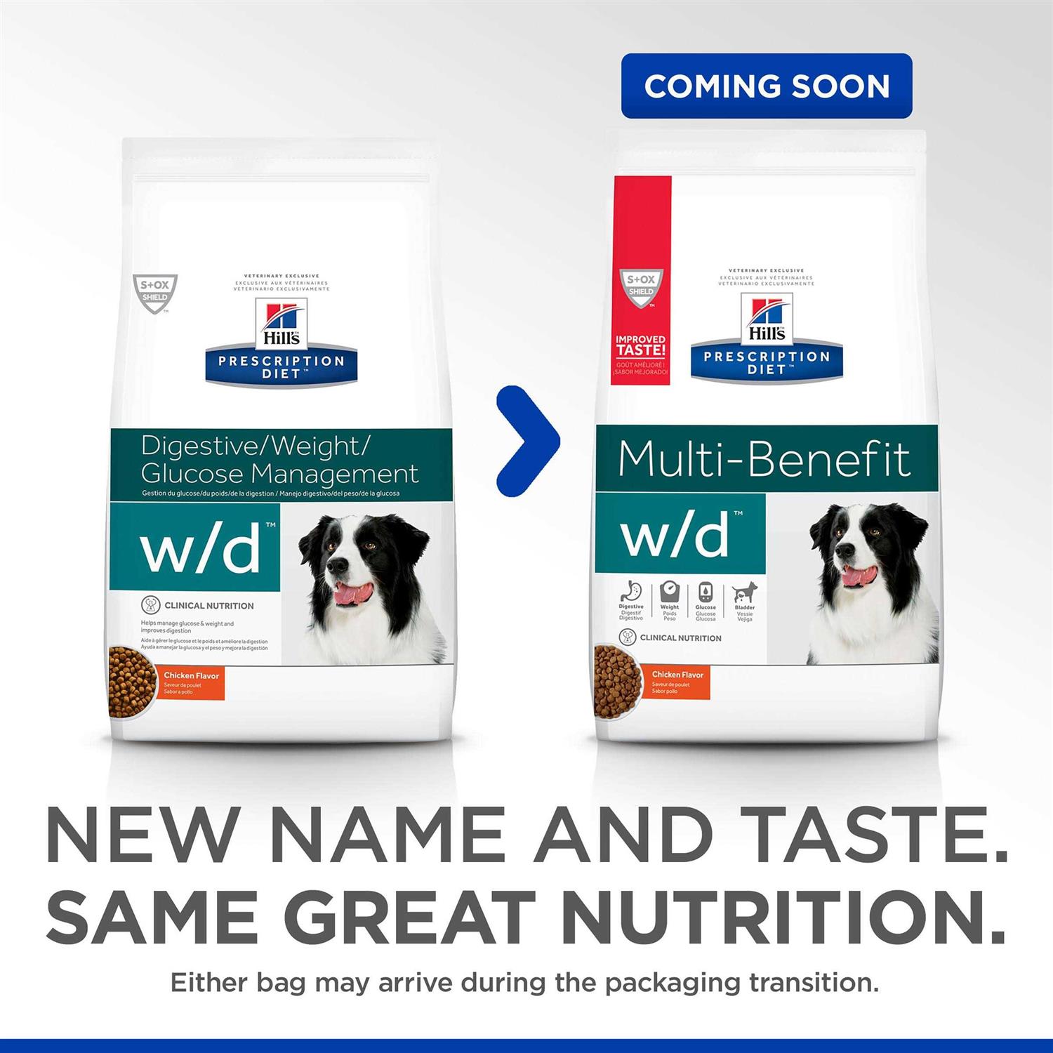 Hill’s Prescription Diet w/d Multi-Benefit Digestive/Weight/Glucose/Urinary Management Chicken Flavor Dry Dog Food