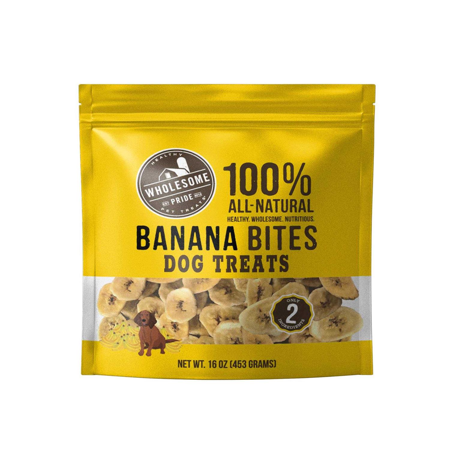 Wholesome Pride Banana Bites Dog Treats