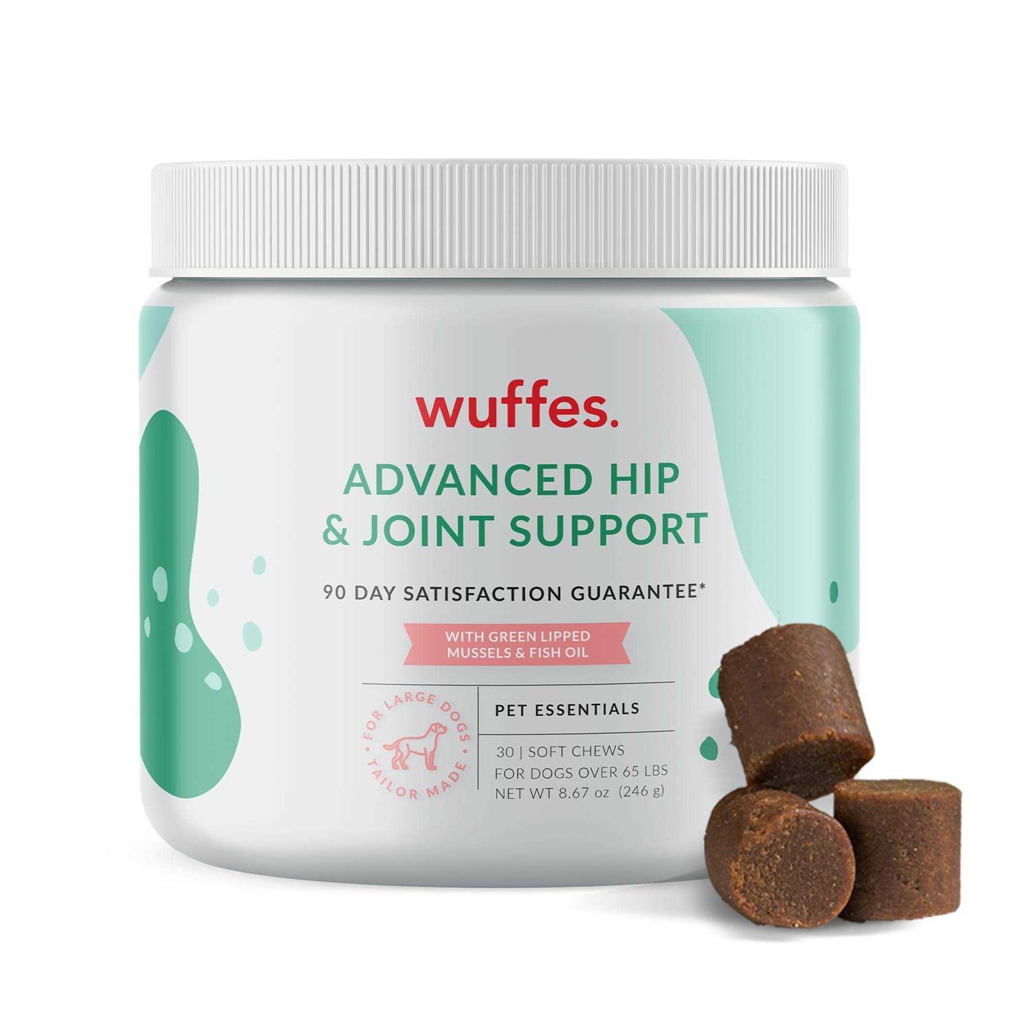 Wuffes Chewable Dog Hip and Joint Supplement for Small & Medium Breeds