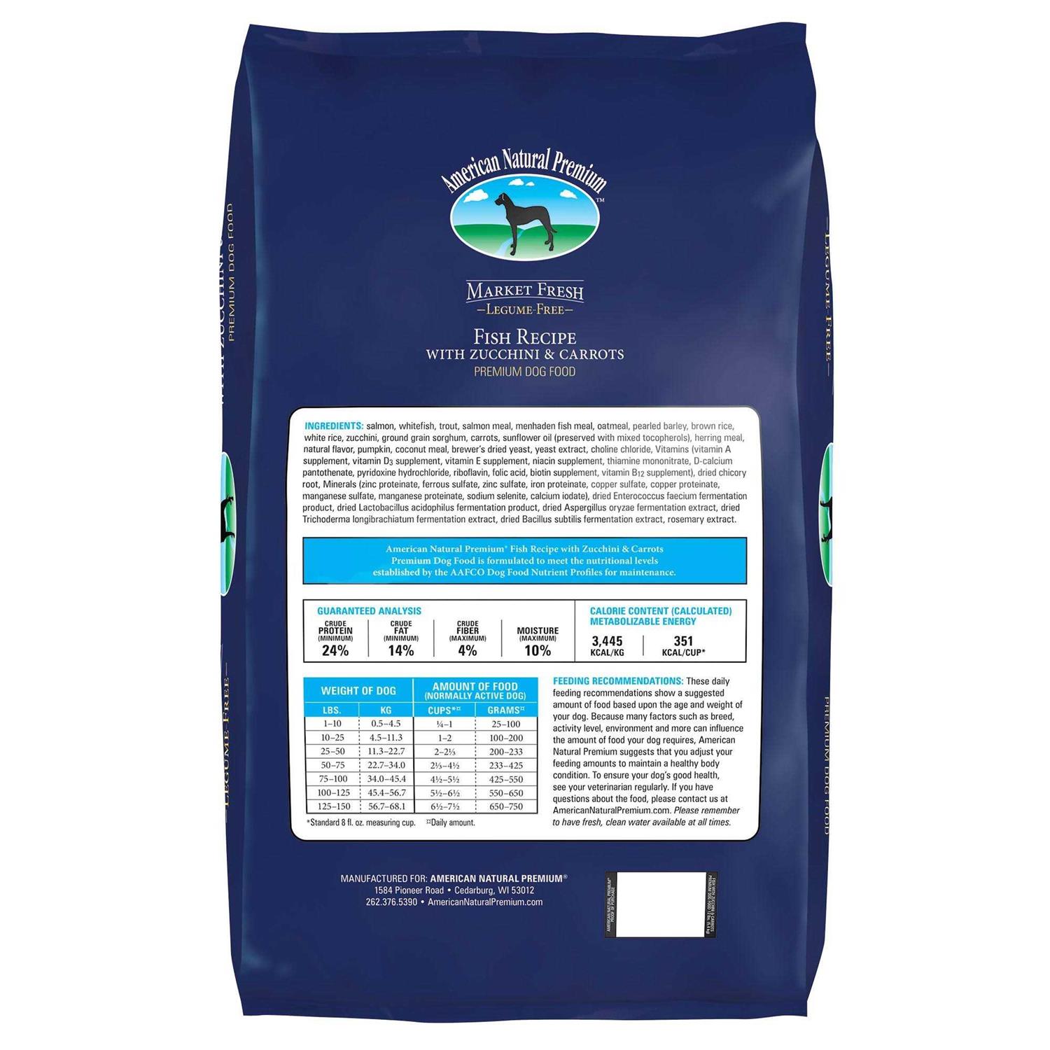 American Natural Premium Market Fresh Fish Recipe with Zucchini & Carrots Dry Dog Food