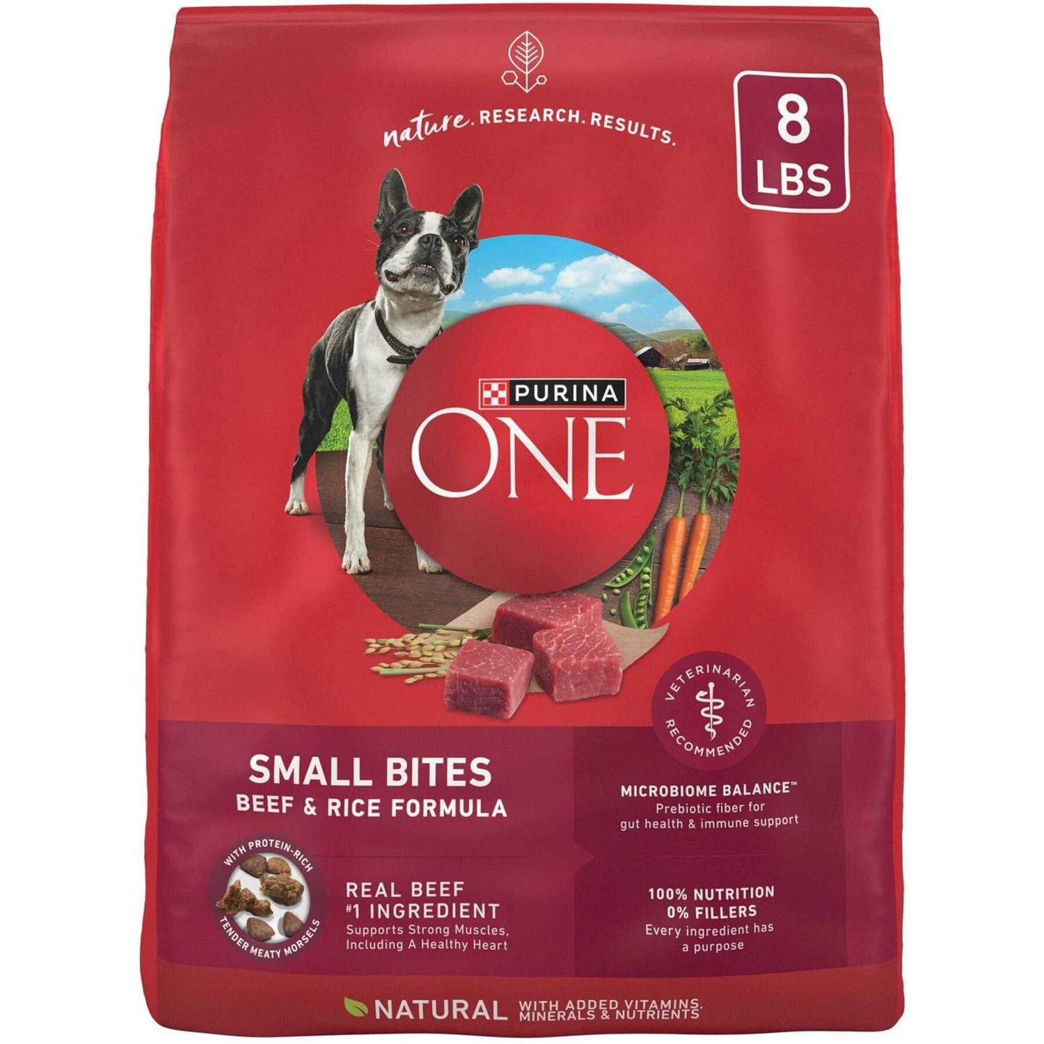 Purina ONE SmartBlend Small Bites Beef & Rice Formula Dry Dog Food