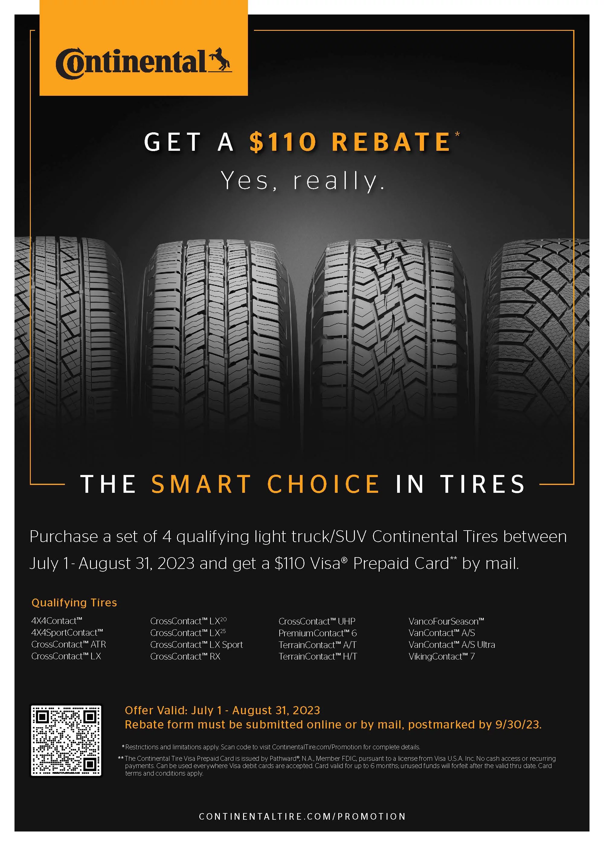 Continental Terrain Contact A/T 255/65R17 110 S Tire