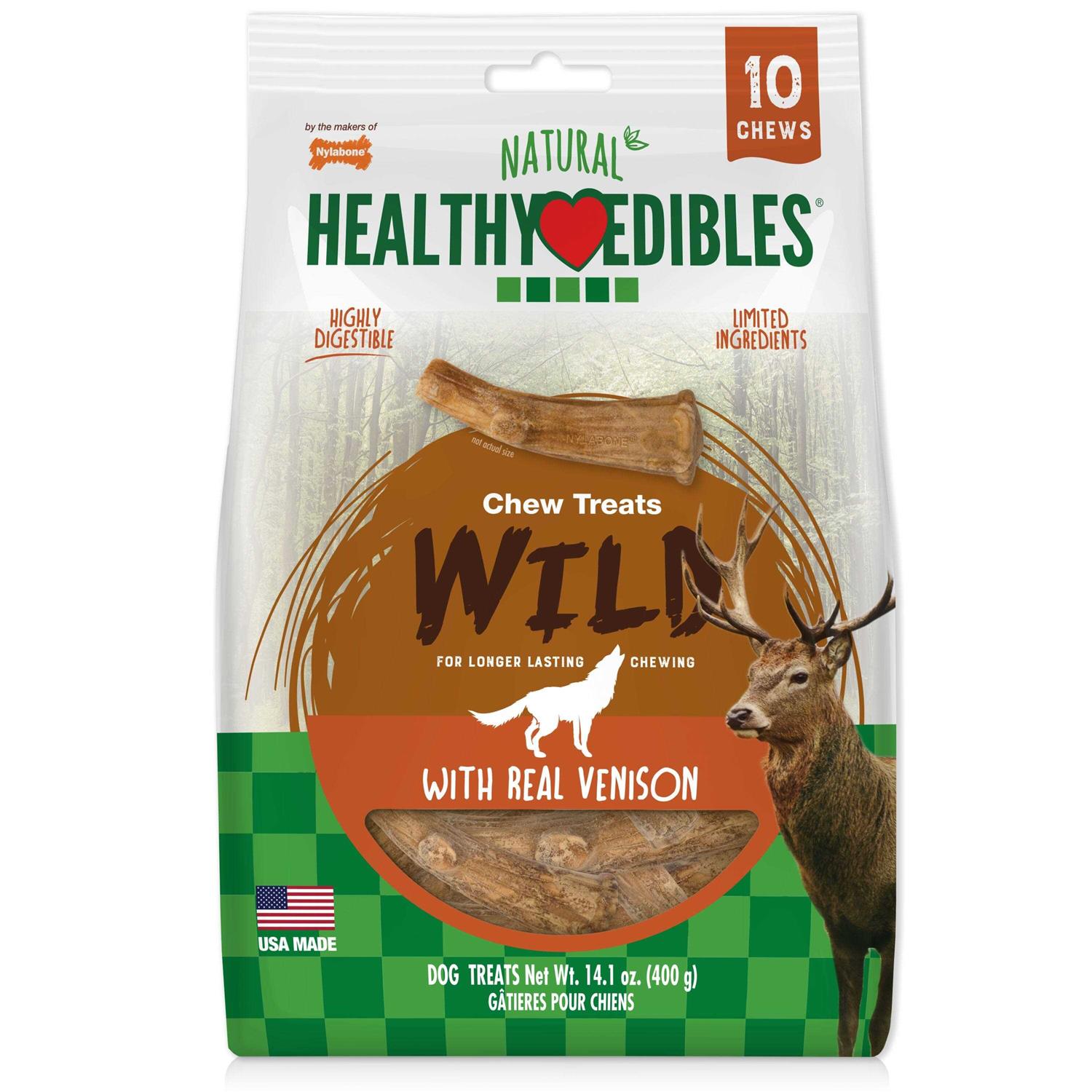 Nylabone Healthy Edibles Wild Antler Chews Venison
