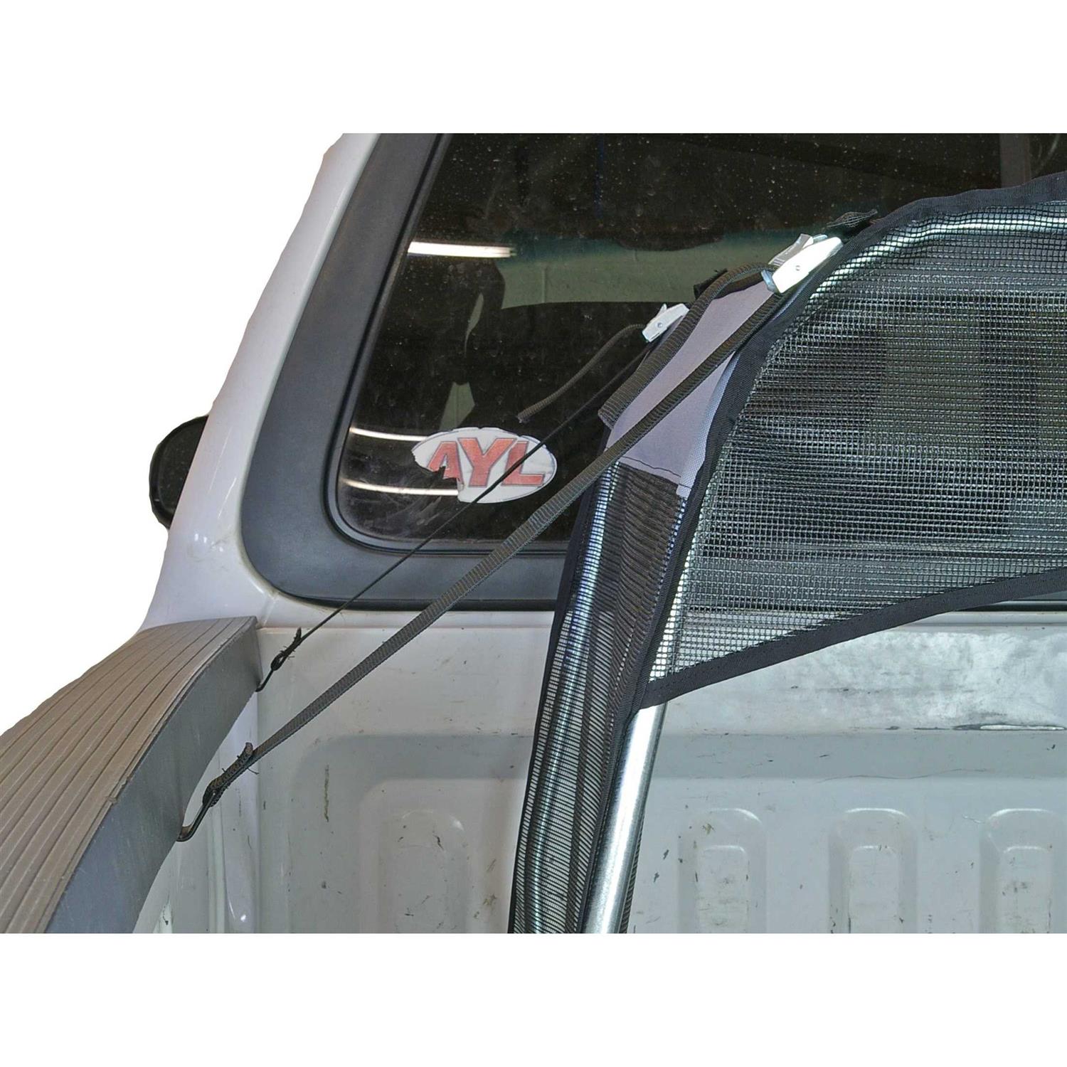 Bushwhacker K9 Canopy w/Pad and Tether for Truck Bed Dog Shade Shelter Kennel Hound Hut Tent Leash Pup Restraint Carrier Lead Barrier Vehicle Crate