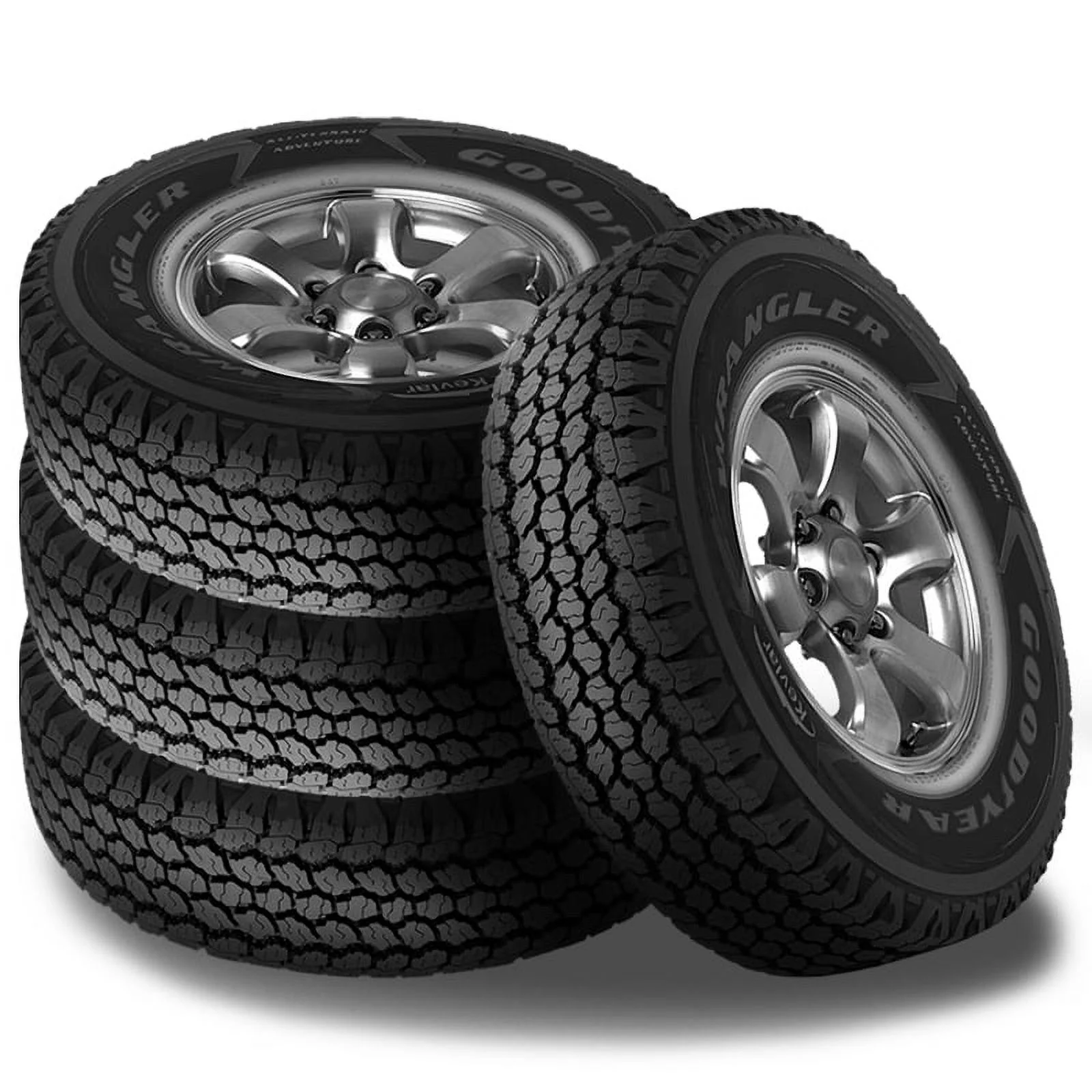 4 Goodyear Wrangler All Terrain Adventure With Kevlar 275/55R20 113T Truck Tires 758065572 / 275/55/20 / 2755520