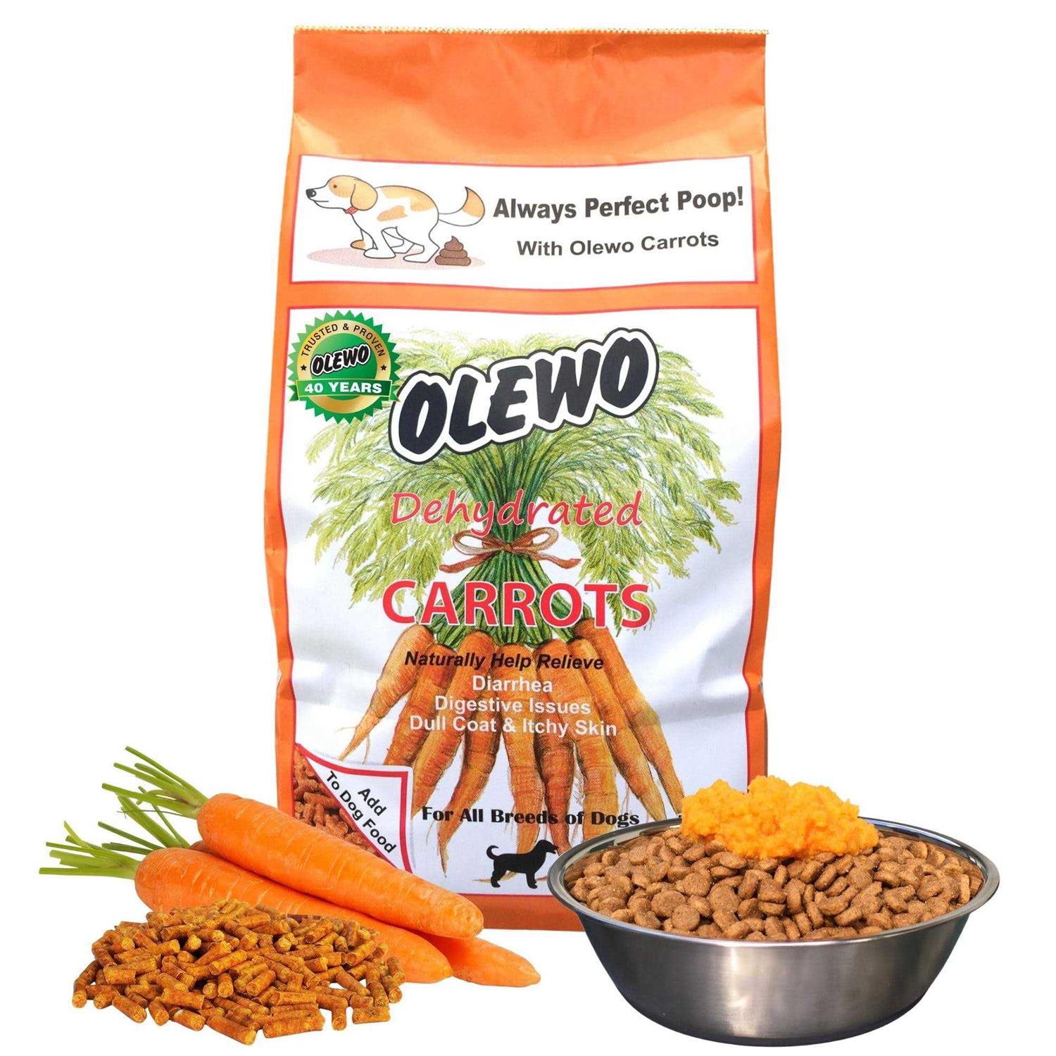 Olewo Original Carrots for Dogs Fiber for Dogs Keep Poop Firm