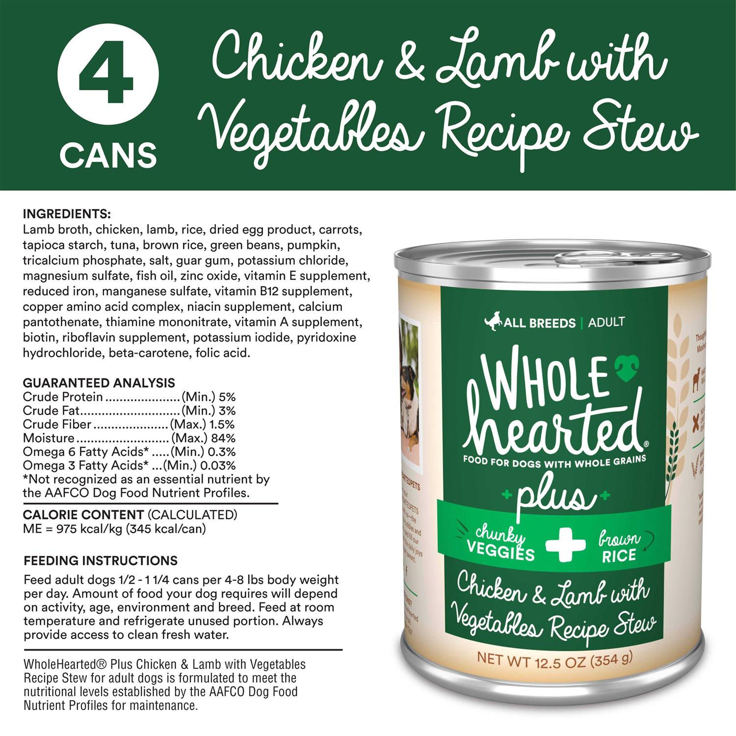 WholeHearted Plus Wet Dog Food Variety Pack for All Life Stages