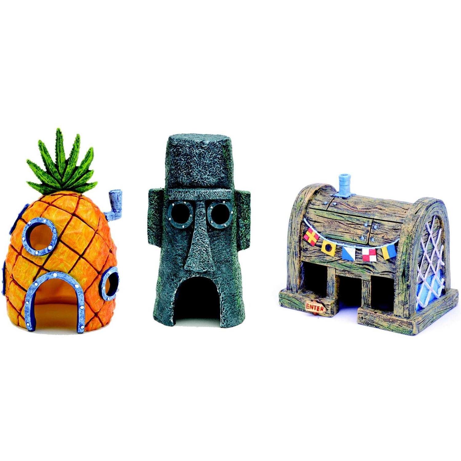 Penn-Plax Officially Licensed SpongeBob SquarePants Home Combo Fish Ornanment