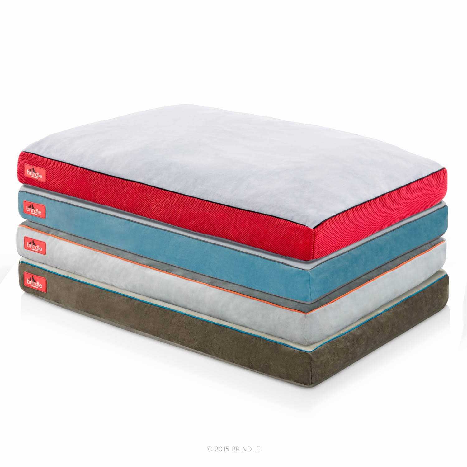 Brindle Soft Memory Foam Dog Bed with Removable Washable Cover