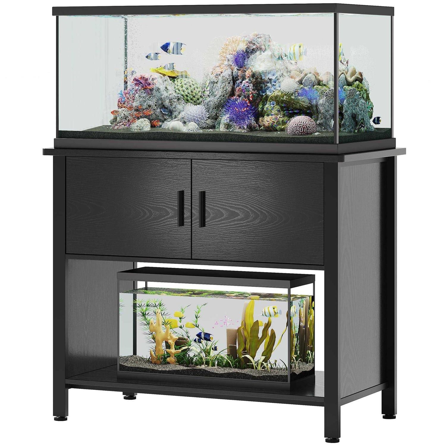 Xilingol 40-50 Gallon Aquarium Stand Fish Tank Stand with Cabinet for Fish Accessories Storage