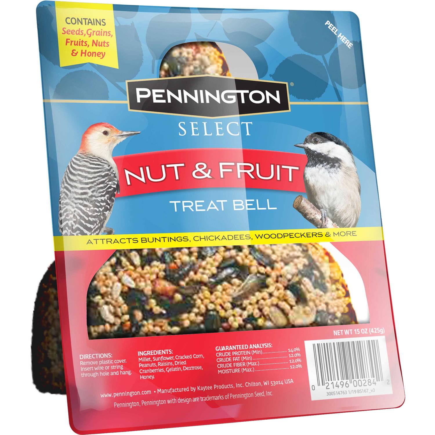 Pennington Nut and Fruit Treat Bell, Wild Bird Feed and Seed