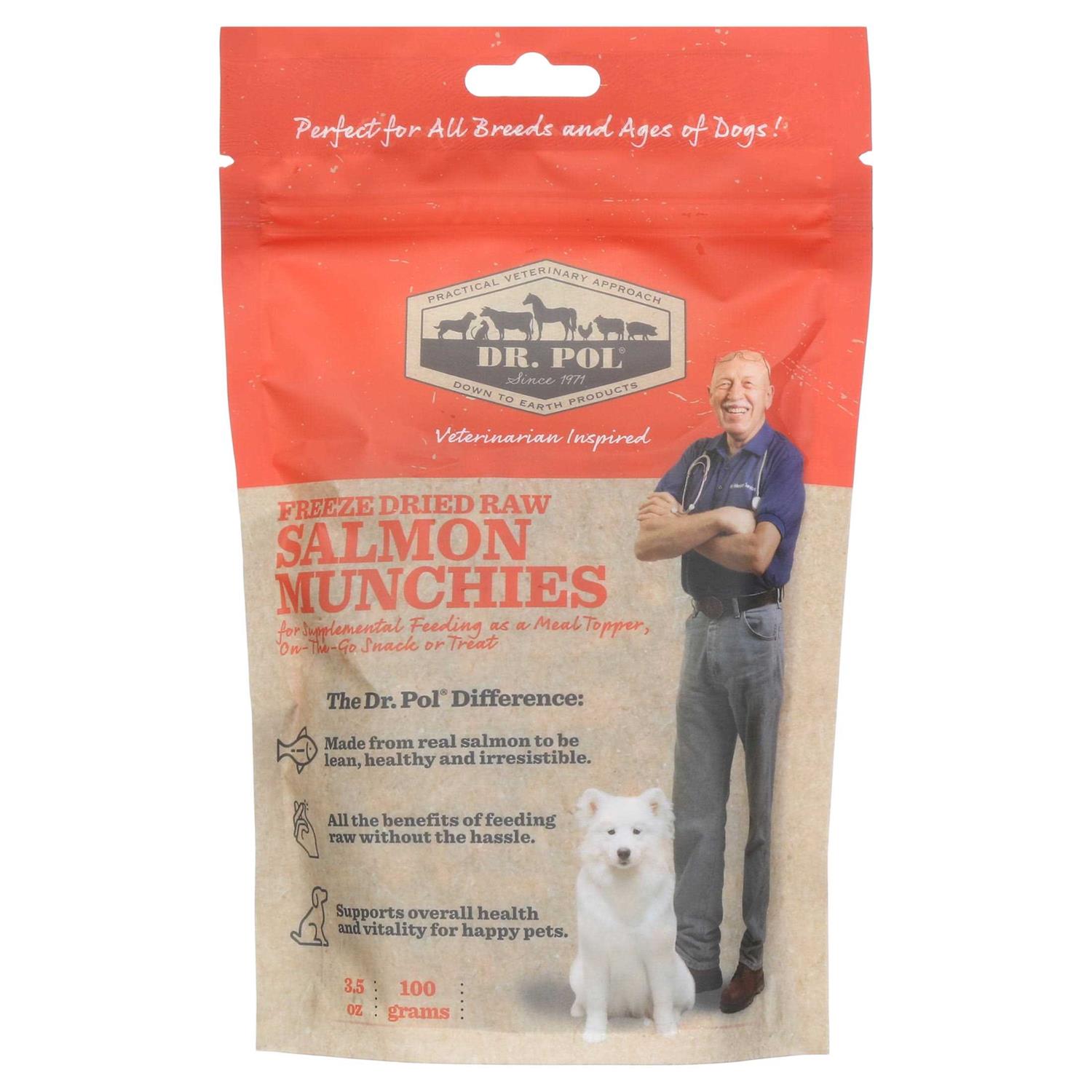 Dr. Pol Freeze Dried Munchies Salmon Dog Treat and Meal Topper