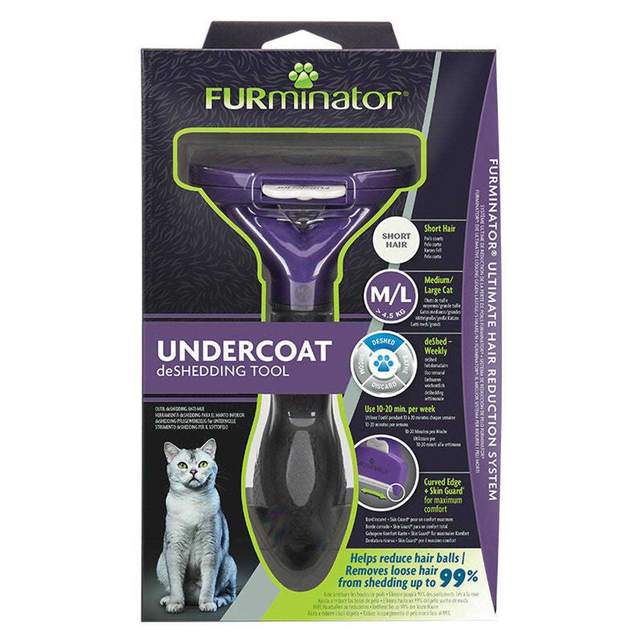 Furminator Large Long Hair Deshedding Tool for Cats