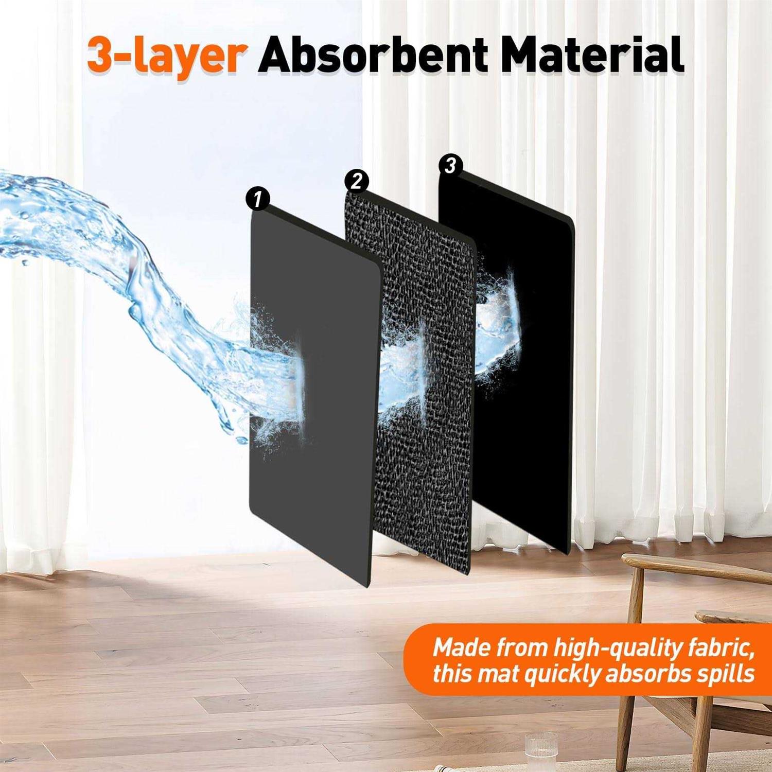 16 x 24 Inch Pet Feeding Mat Dog Mat for Food and Water Dog Food Absorbent Mat