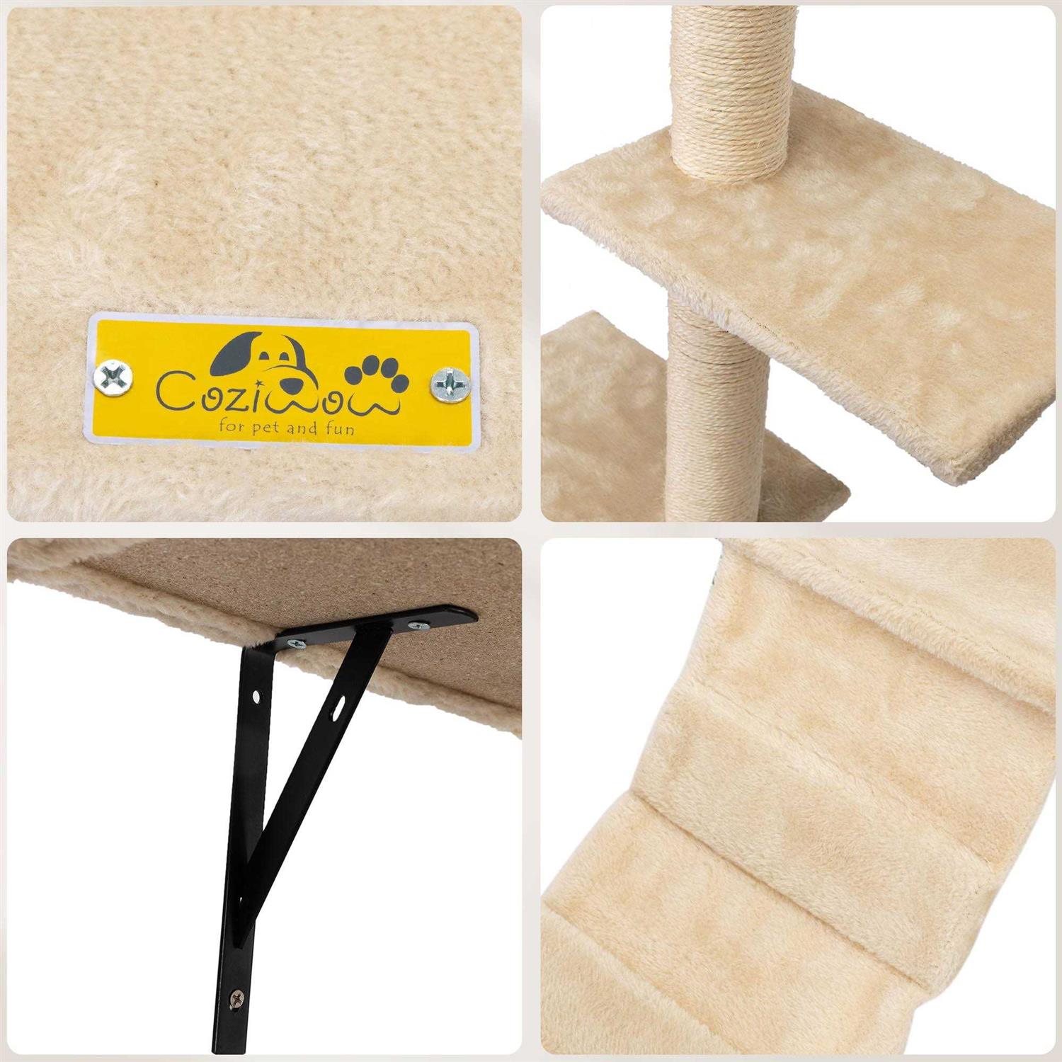 Coziwow Wall Mounted Shelves Set Cat Tree