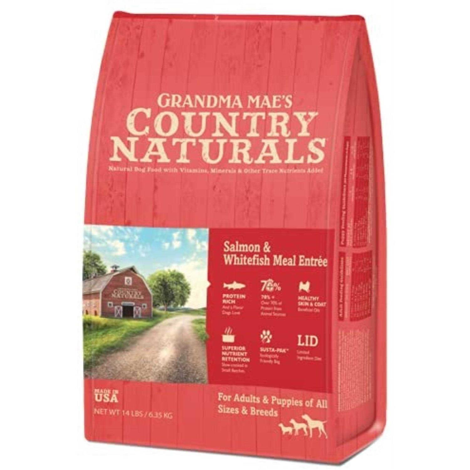 Grandma Mae’s Country Naturals Salmon & Whitefish Meal Dry Dog Food