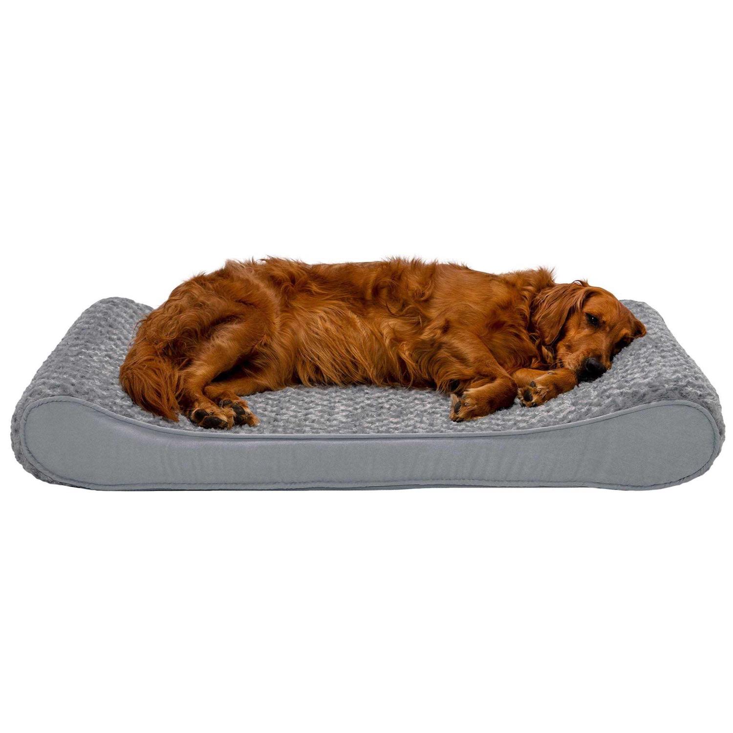 FurHaven Pet Bed Plush Luxe Lounger Dog Bed