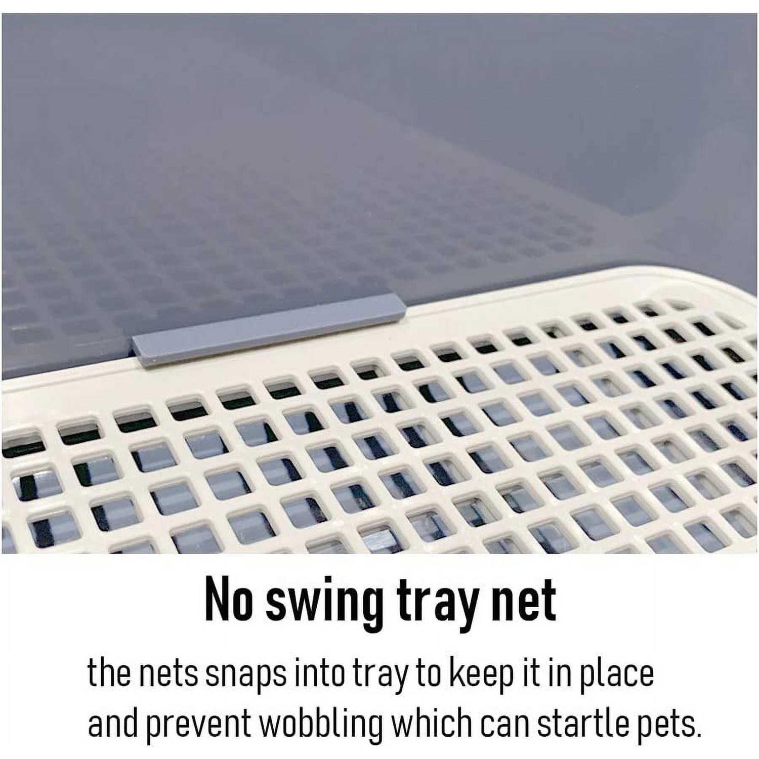 PS KOREA Indoor Dog Potty Tray with Protection Wall Every Side for No Leak, Spill, Accident