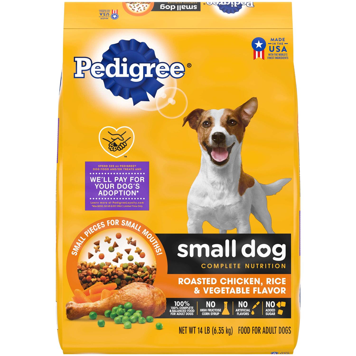 Pedigree Complete Nutrition Roasted Chicken Rice & Vegetable Flavor Small Dog Adult Dry Dog Food