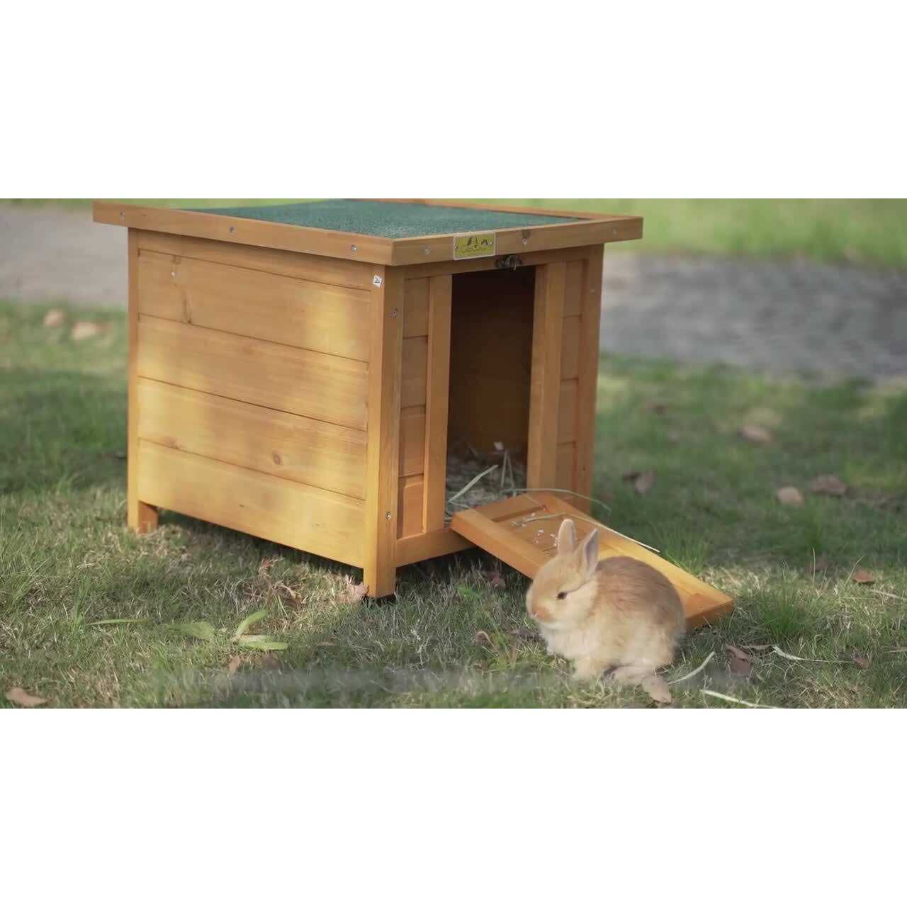 Coziwow24′′L Waterproof Wooden Outdoor Rabbit Enclosure