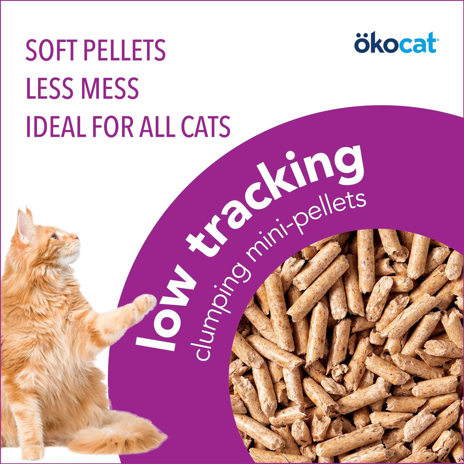 Okocat Low Tracking Clumping Mini Pellets Wood Cat Litter