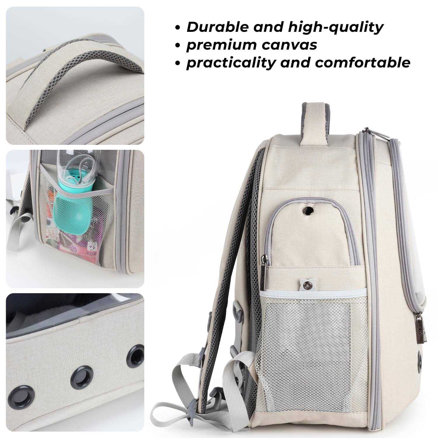 Lollimeow Pet Carrier Backpack, Bubble Backpack Carrier, Cats and Puppies,Airline-Approved