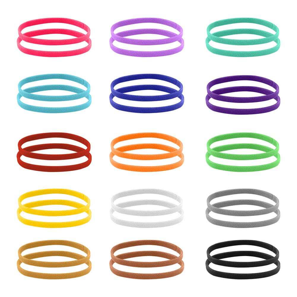 Puppy Whelping Collars Uiuix 15 Colors Puppy ID Collars Double-Sided Soft Adjustable ID Bands for Newborn Pet Dog Cat