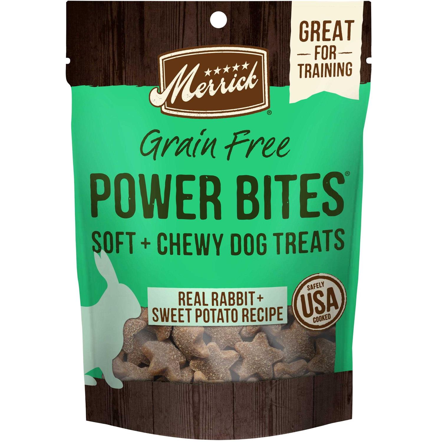 Merrick Power Bites Grain Free Rabbit Recipe Dog Treats