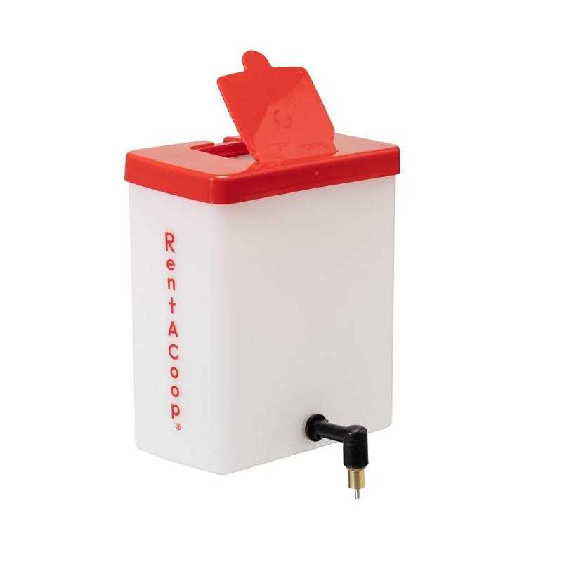 RentACoop 64oz Small Animal Drinker with No-Drip Brass Nozzle