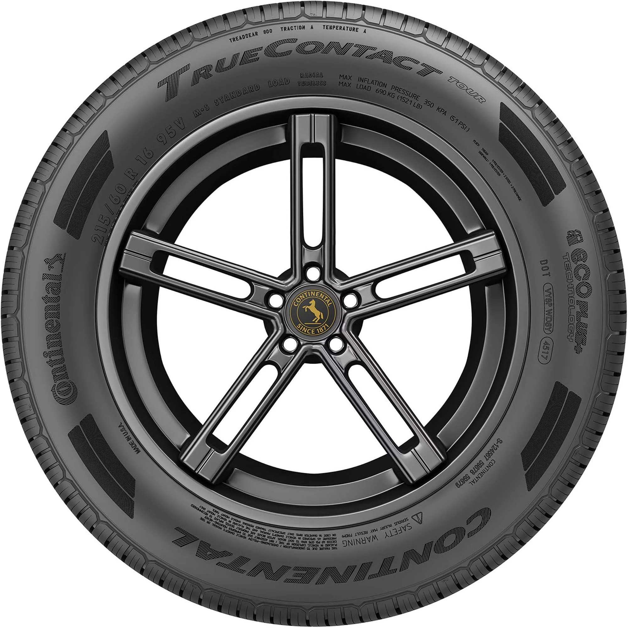 Continental TrueContact Tour All Season 225/60R18 100H Passenger Tire