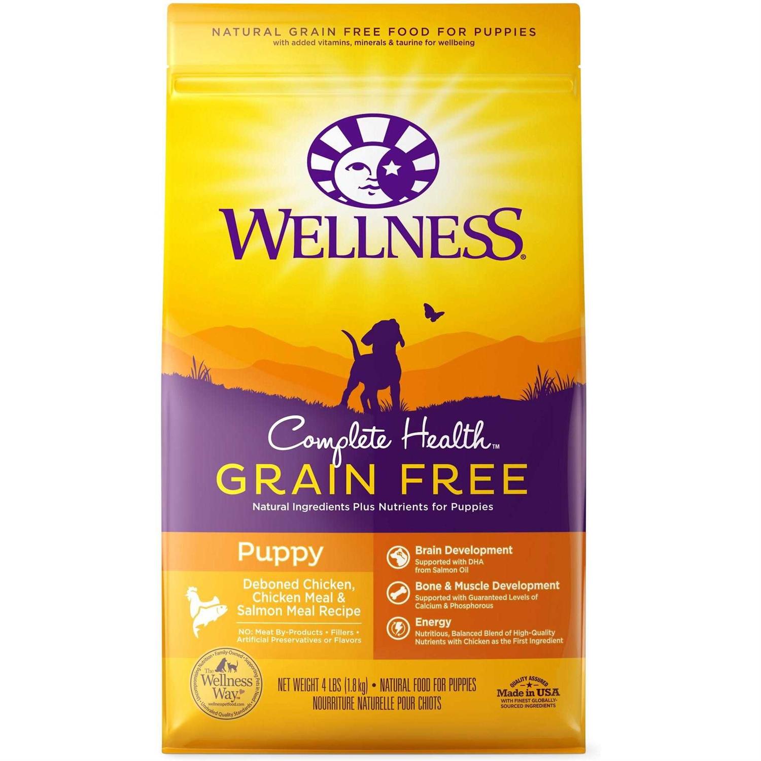 Wellness Complete Health Grain Free Puppy Deboned Chicken Chicken Meal Salmon Meal Recipe Dry Dog Food