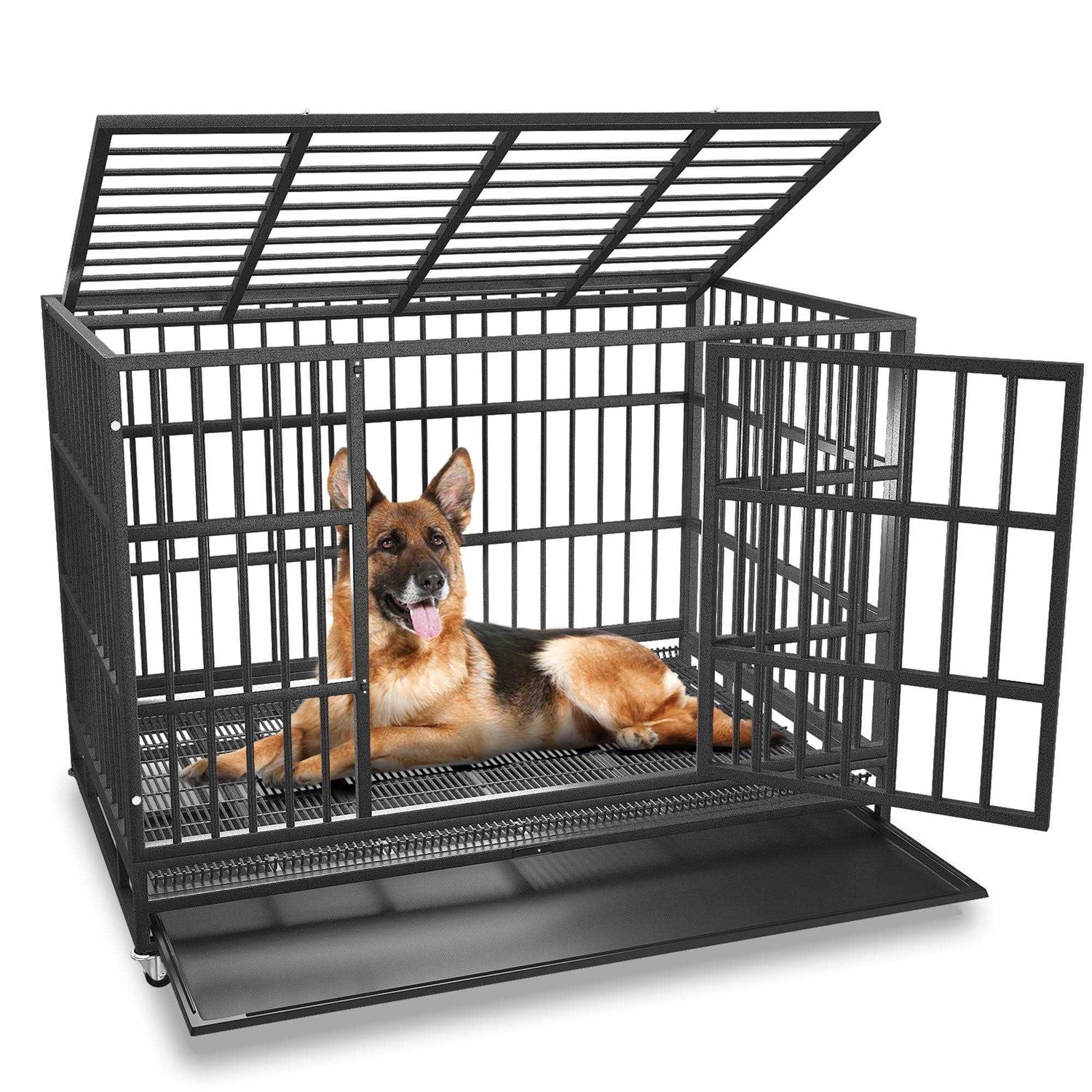 Boldbone 48/38 inch Heavy Duty Dog Crate for Large Dogs Dog Kennels and Metal Wire Cages